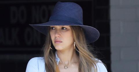 *EXCLUSIVE* Pregnant Jessica Alba goes flower shopping in Los Angeles