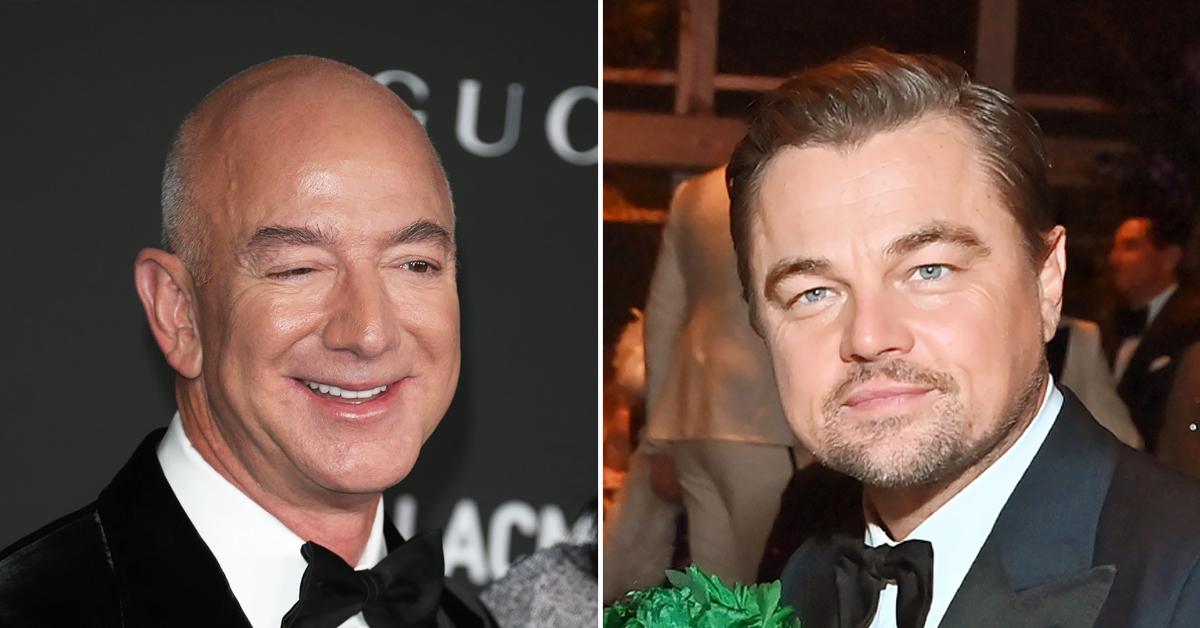 jeff bezos jokingly threatens leonardo dicaprio following cringe worthy video lauren sanchez ok