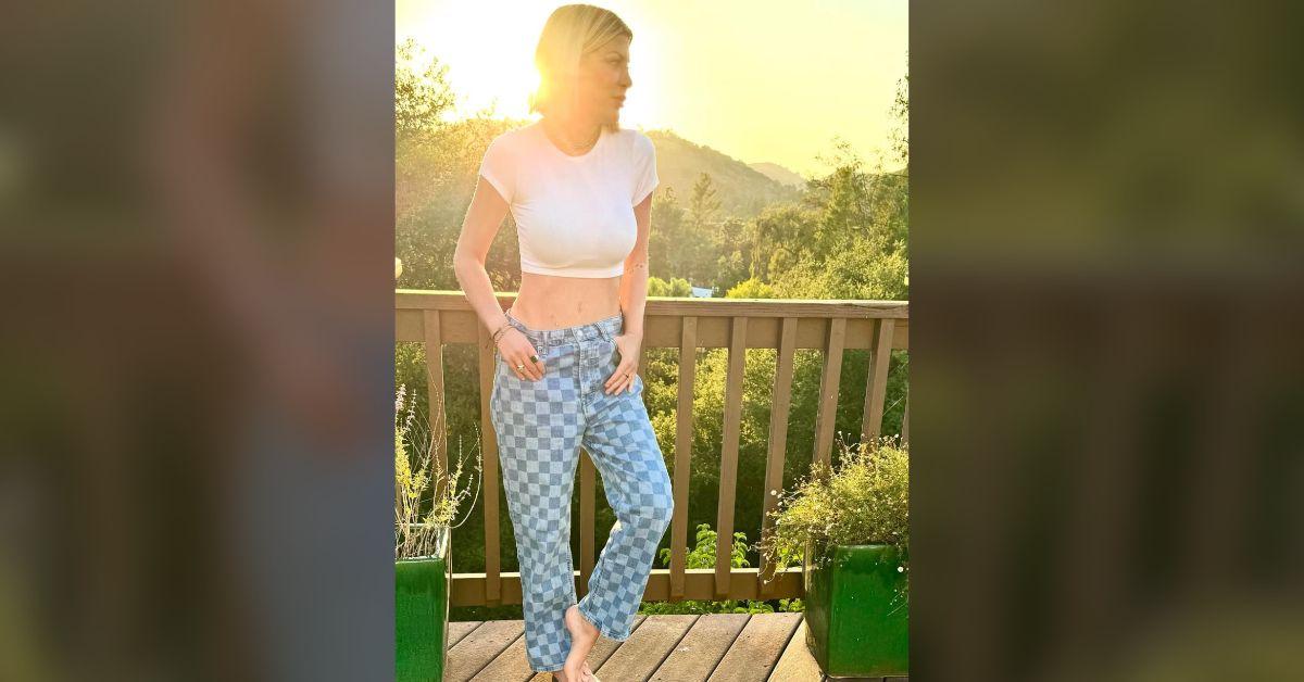 Image of Tori Spelling gave herself a dramatic haircut.