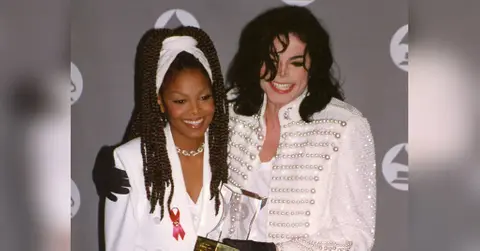 Photo of Janet Jackson and her late brother Michael Jackson