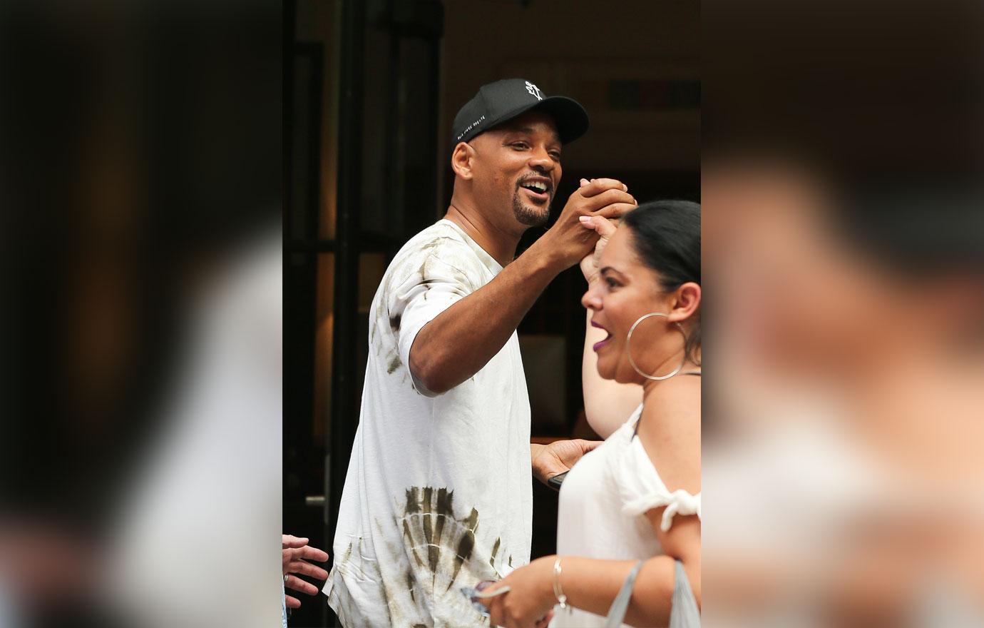 Will Smith seen arriving hotel