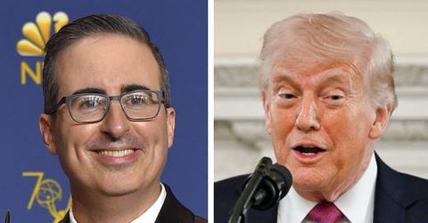 Photo of John Oliver and Donald Trump.