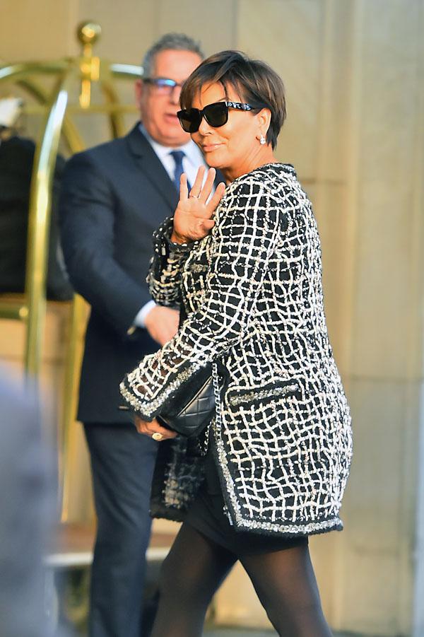 Kris Jenner celebrates her 60th birthday with a stop at the peninsula hotel in Beverly Hills