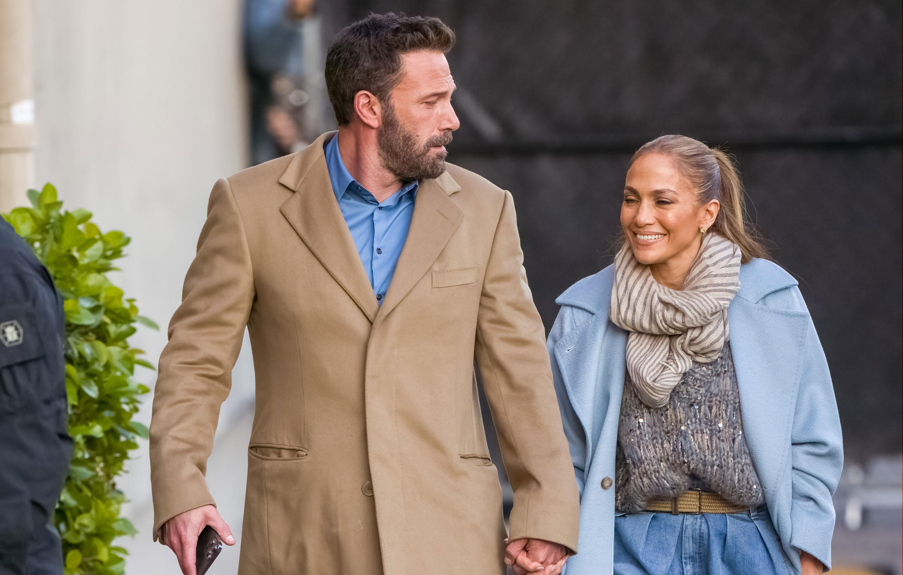 ben affleck and jlo arrive to jimmy kimmel after backlash