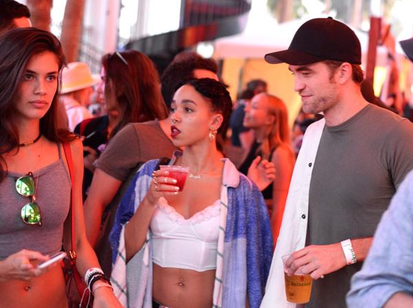 EXCLUSIVE: Robert Pattinson and Fiancee FKA Twigs hang out and enjoy a drink at the Coachella music festival