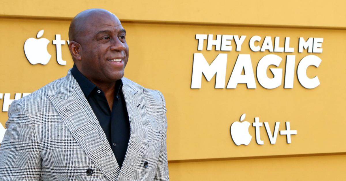 magic johnson proud grandchildren dont yet understand how famous