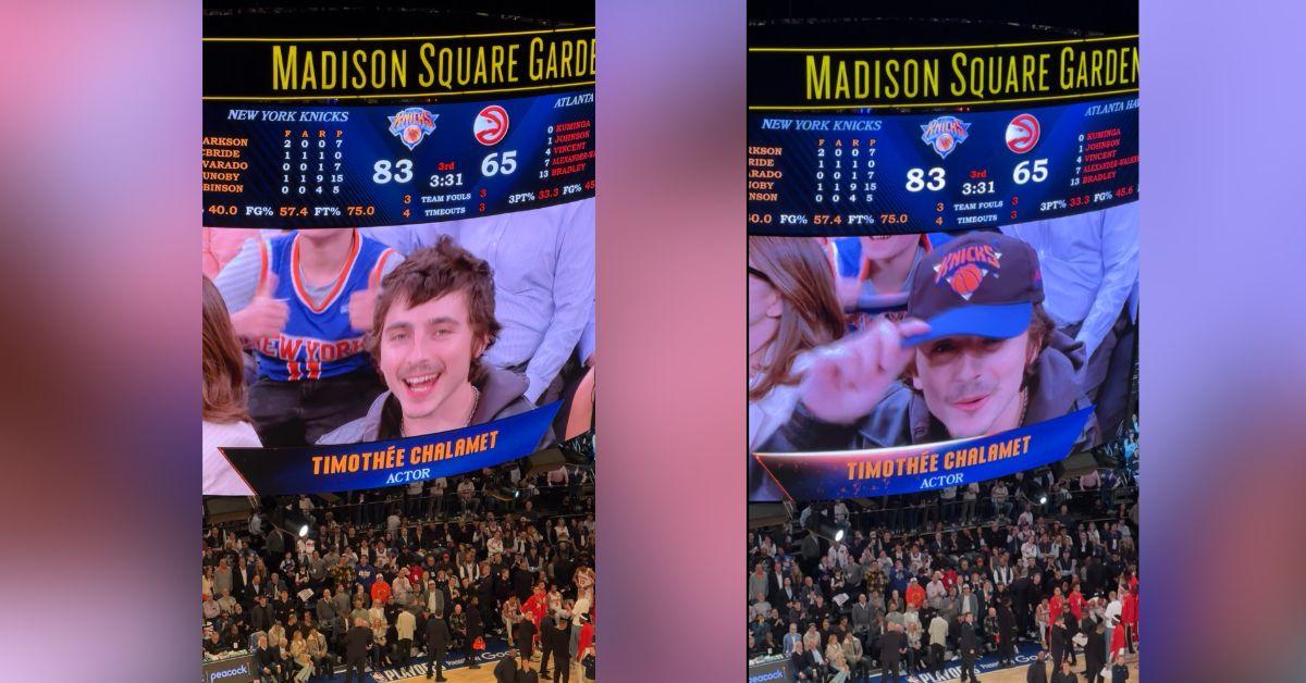 image of This marks the second time Timothée Chalamet has chosen a basketball game over the Met Gala.
