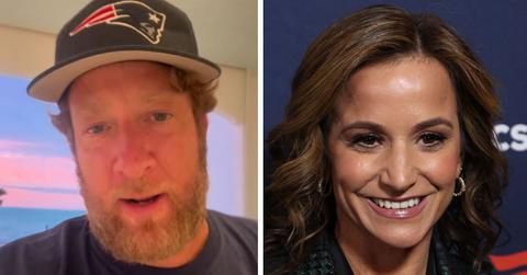 split photo of Dave Portnoy & Dianna Russini