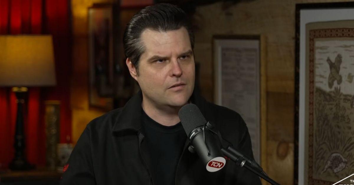 image of Matt Gaetz blamed the January 6 riots for Alexandria Ocasio-Cortez's hostility toward Republicans.