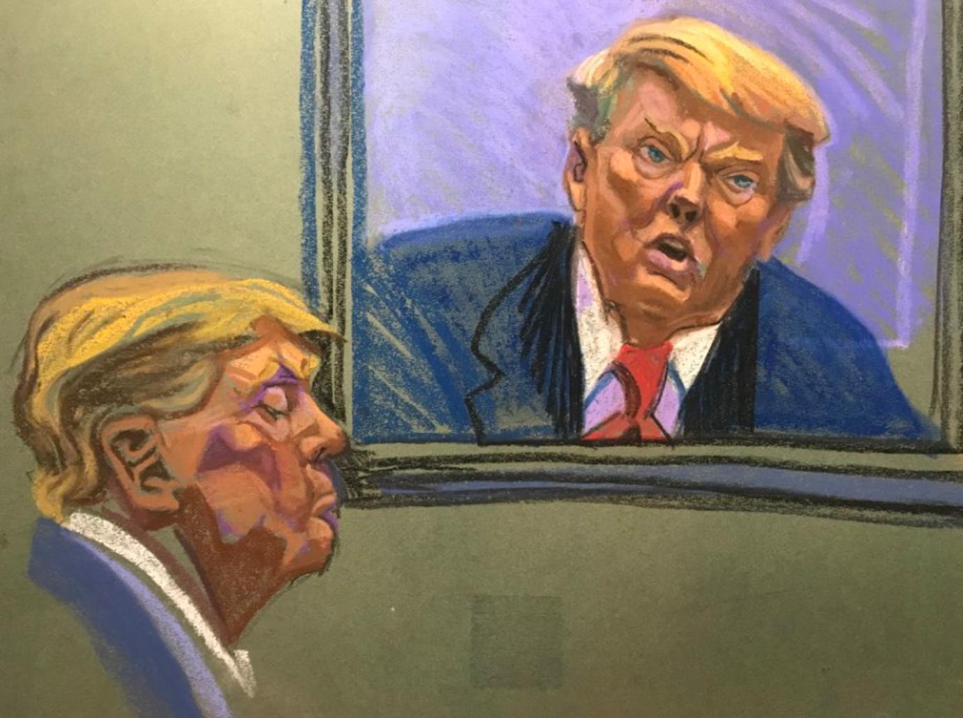 donald trump animal court room sketches mocked social media