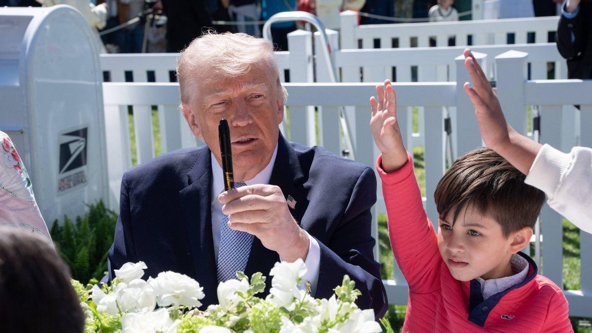 Image of The South Lawn moment blended politics with family fun.