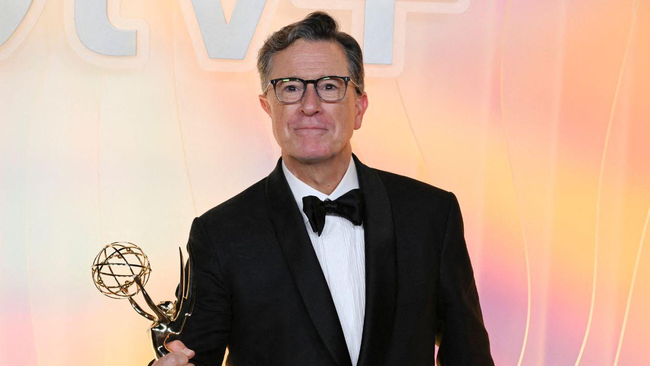 Image of Stephen Colbert returned Jimmy Kimmel’s support after he backed his Emmy campaign.