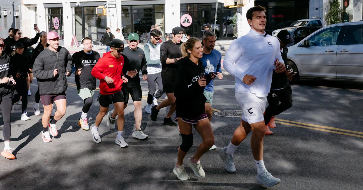 Image of Tyler Cameron ran the NYC Marathon with his girlfriend, Tate Madden.