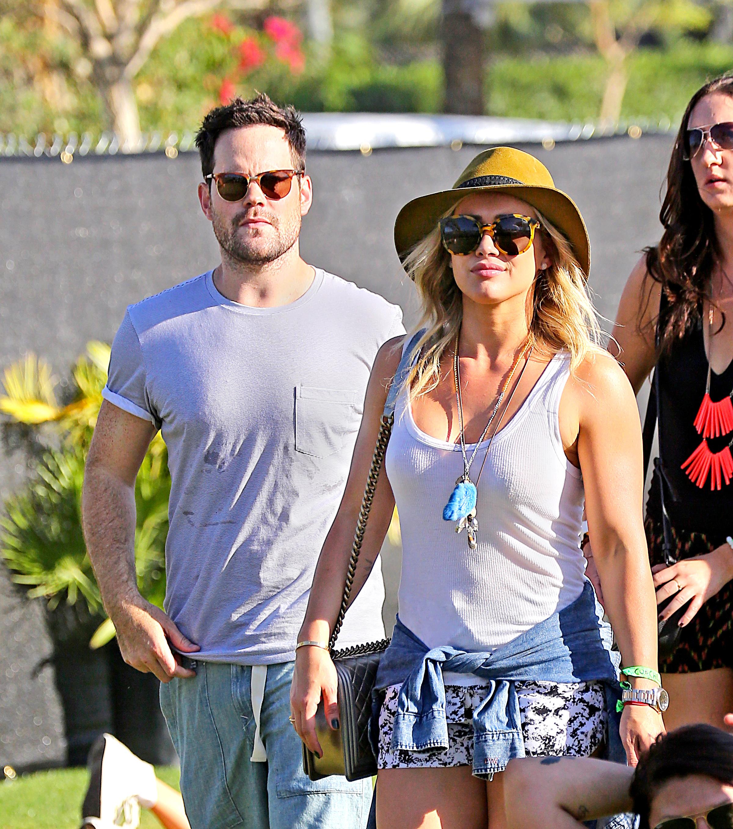 Hilary Duff and Mike Comrie all smiles as they enjoy Day 2 of the Coachella Music Festival in Indio, CA