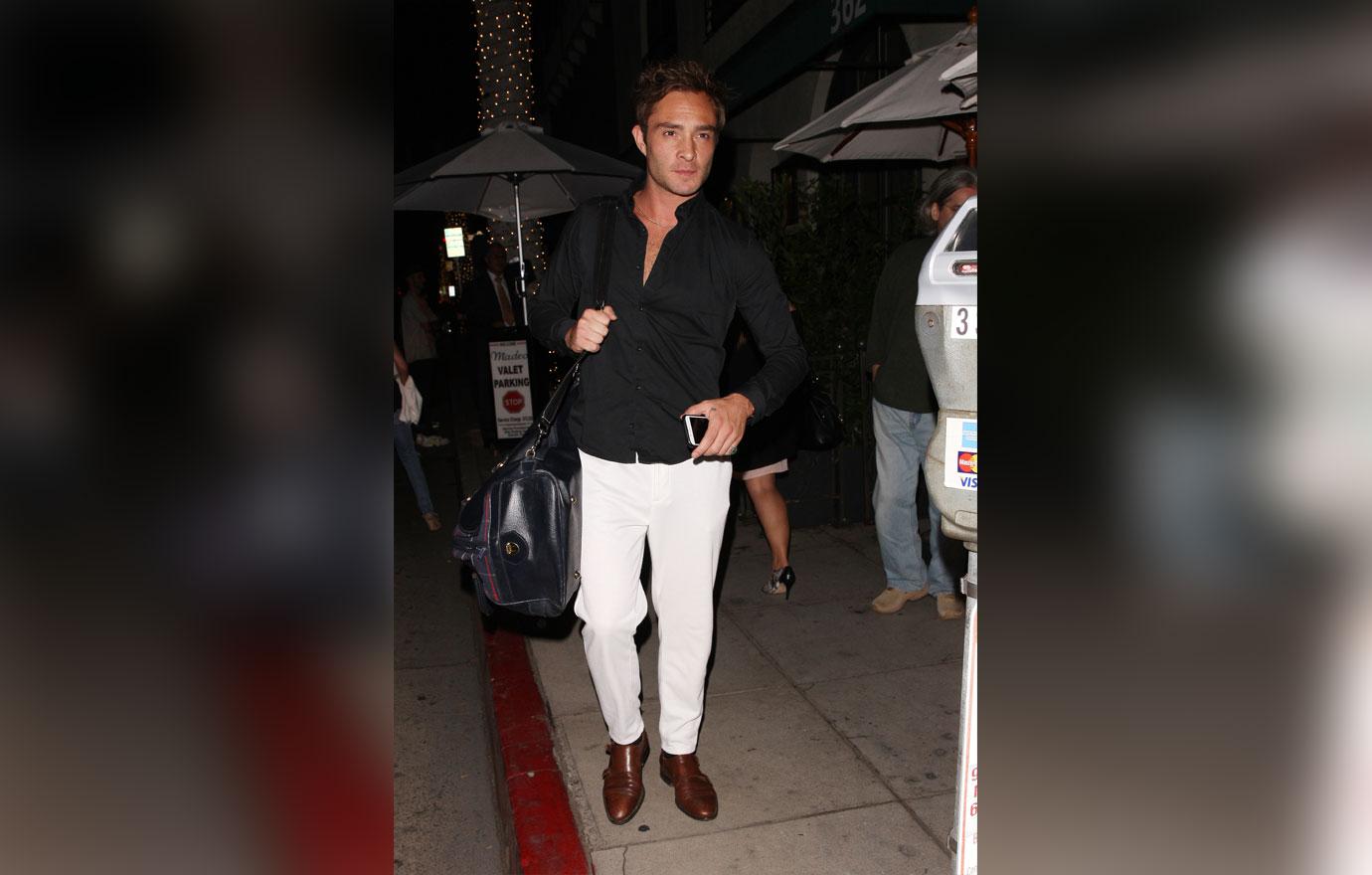 Ed westwick white pants