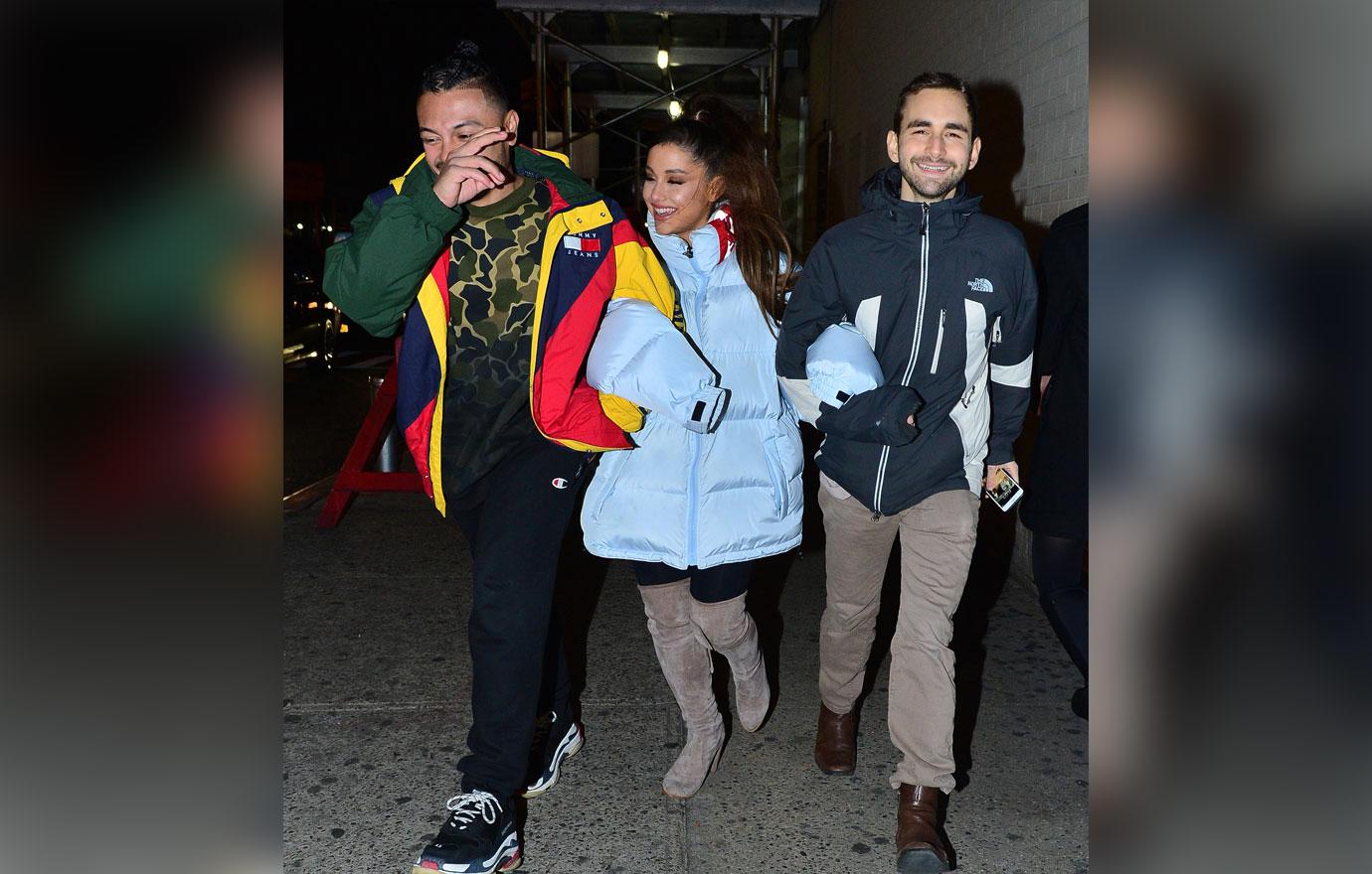 Ariana Grande spotted out with friends for dinner in New York