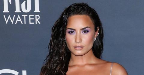 Demi Lovato Wearing Purple Dress