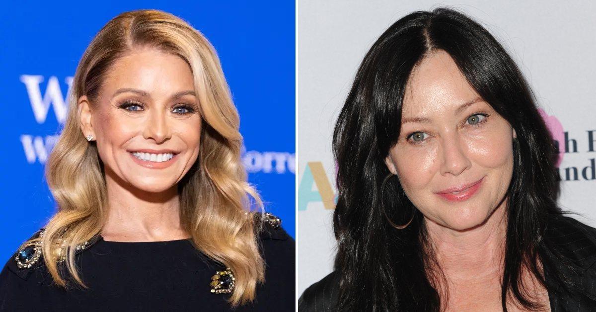 Composite photo of Kelly Ripa and Shannen Doherty