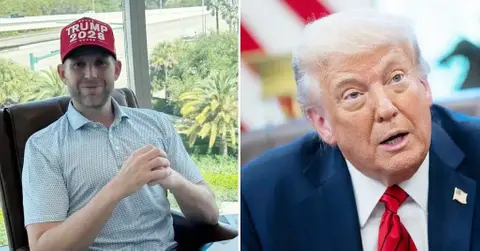 Composite photo of Eric Trump and Donald Trump