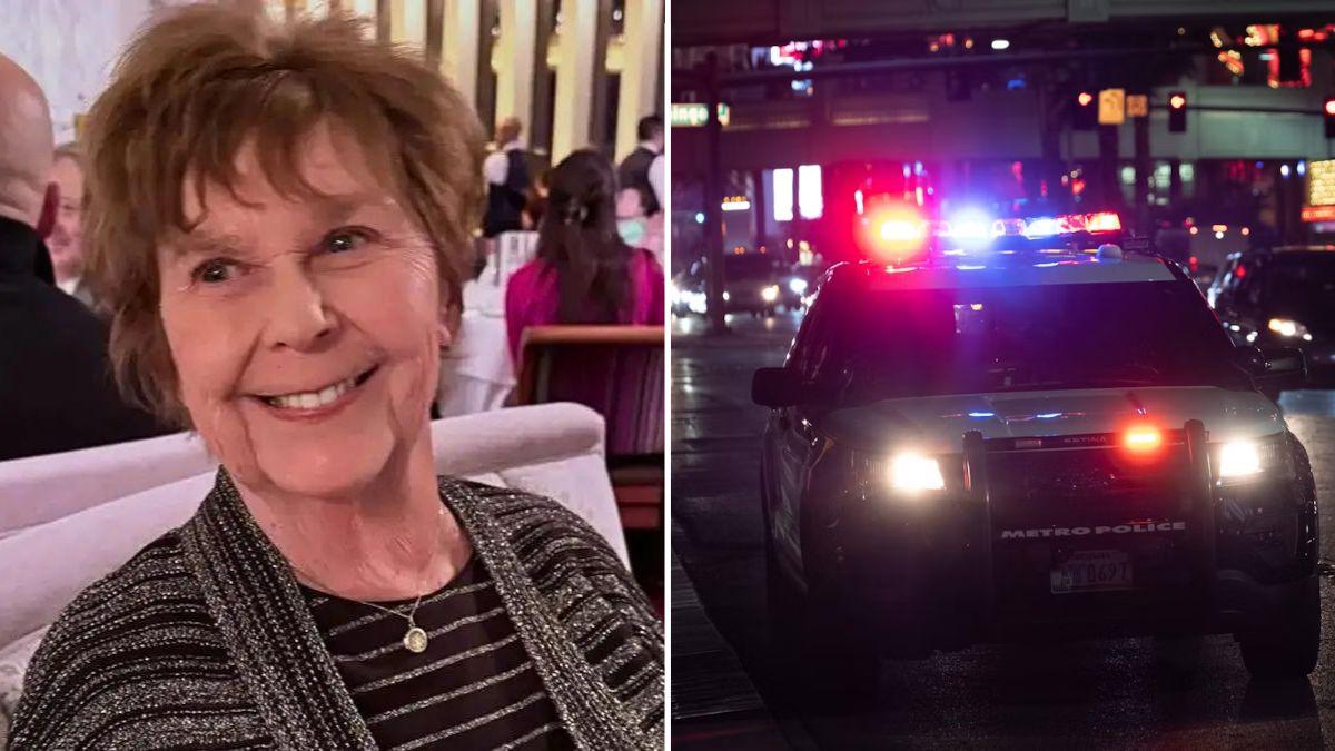 Photo of Nancy Guthrie and a cop car