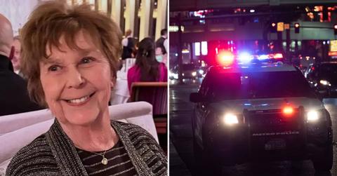 Photo of Nancy Guthrie and a cop car