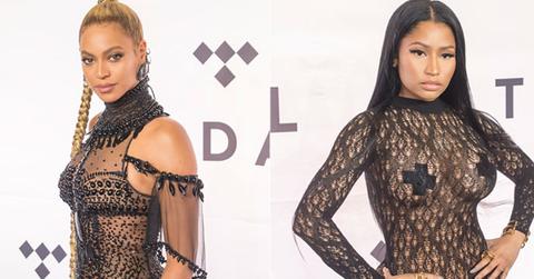 Beyonce nicki minaj see thru tidal clothes
