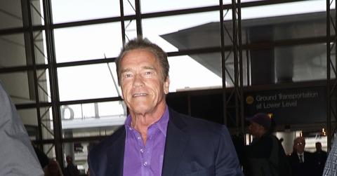 Arnold Schwarzenegger arrives at LAX