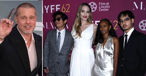 Composite photo of Brad Pitt, Angelina Jolie and their kids