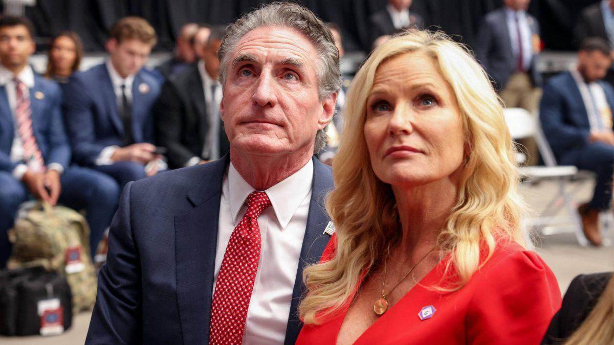 image of The president said the decision was influenced by seeing Doug Burgum’s wife, Kathryn, in a campaign video.