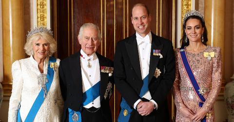 Photo of King Charles and Kate Middleton.