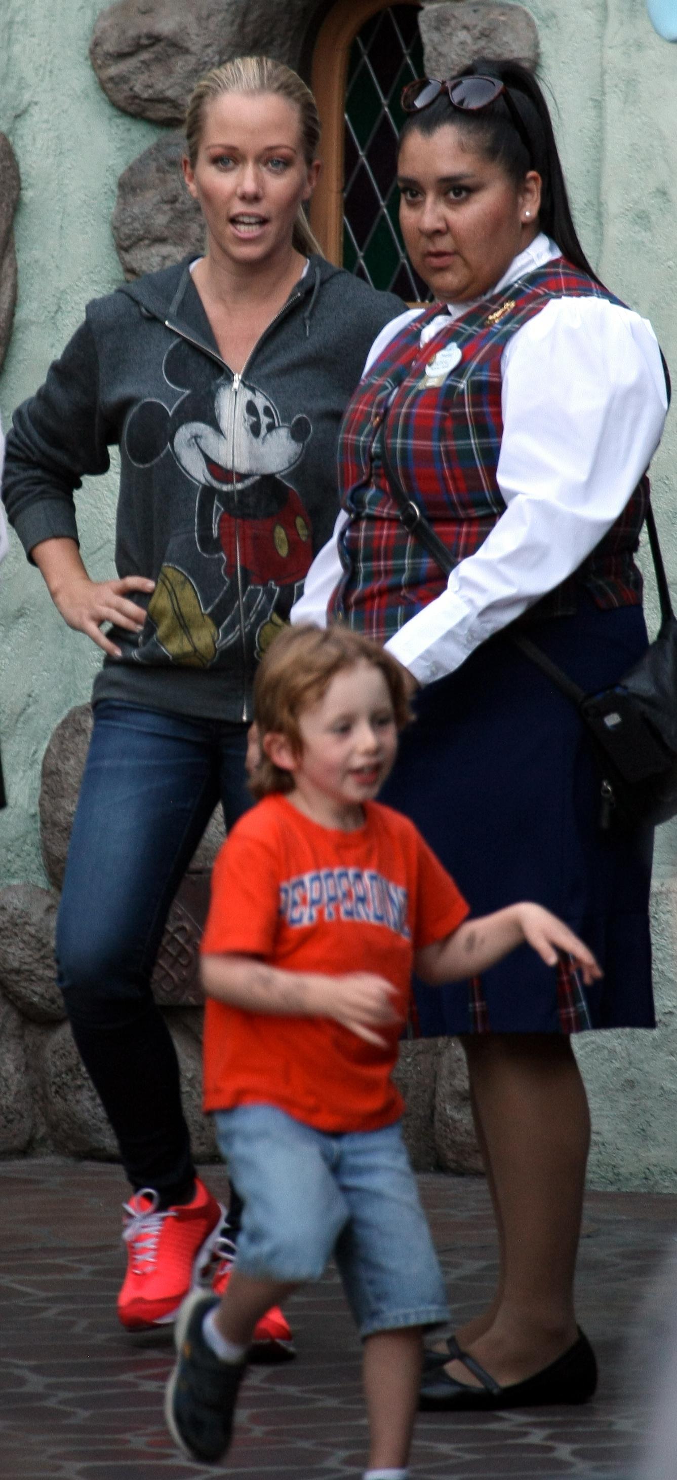 Kendra Wilkinson Baskett and husband Hank Baskett are spotted at Disneyland in Anaheim, CA