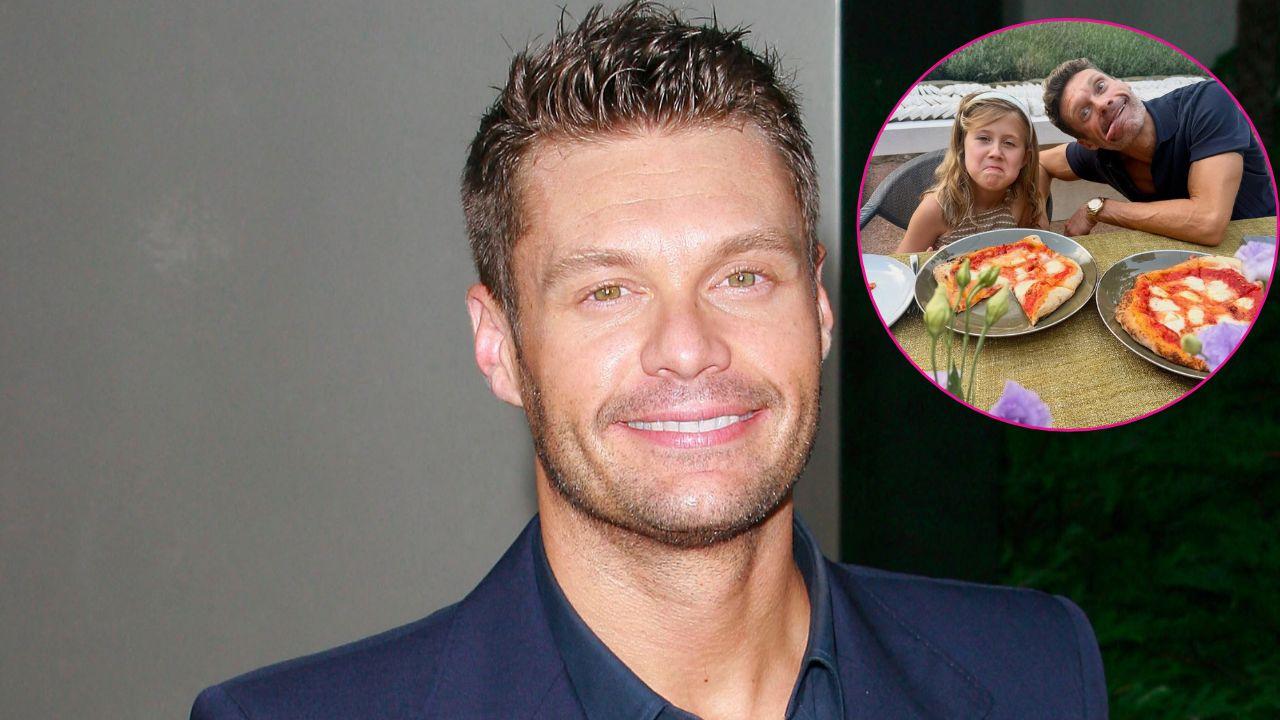 Ryan Seacrest and (inset) Ryan Seacrest with Flora.