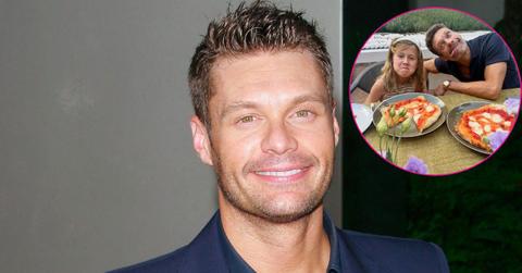 Ryan Seacrest and (inset) Ryan Seacrest with Flora.