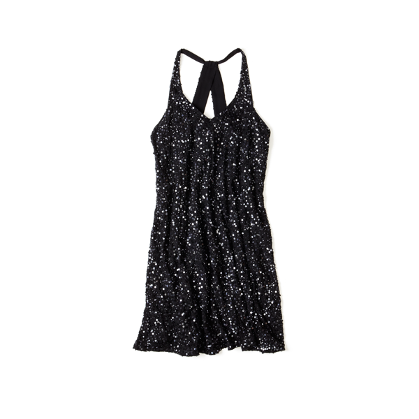 Eileen fisher black sparkly dress