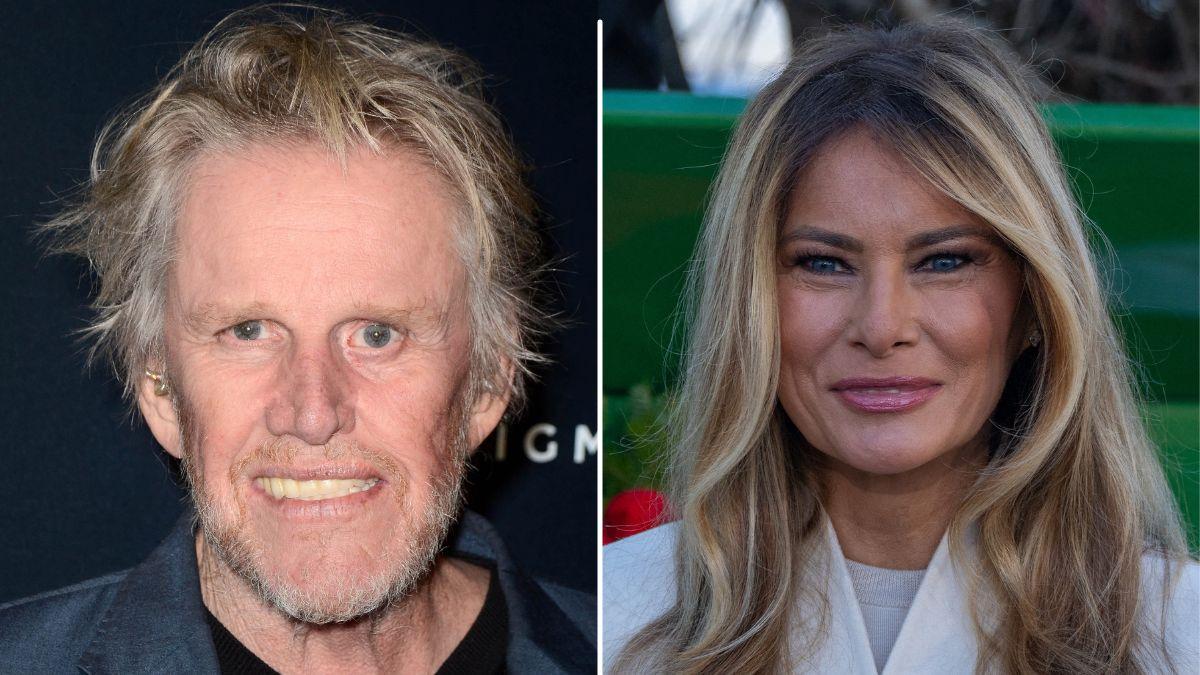 Photo of Gary Busey and Melania Trump