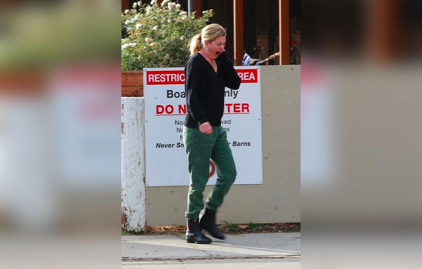 *EXCLUSIVE* Ellen Pompeo takes her daughter to horse riding lessons