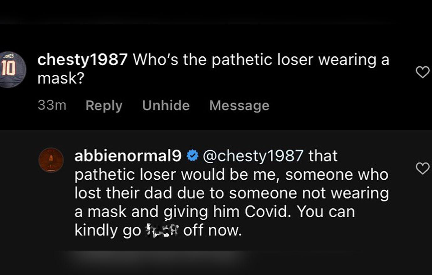 abigail breslin hits back commenter labeled her pathetic wearing mask covid