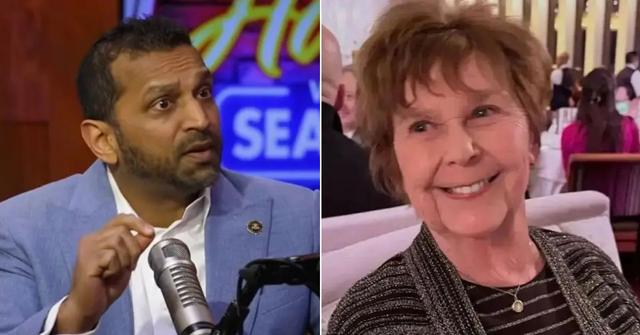 split photo of kash patel and nancy guthrie