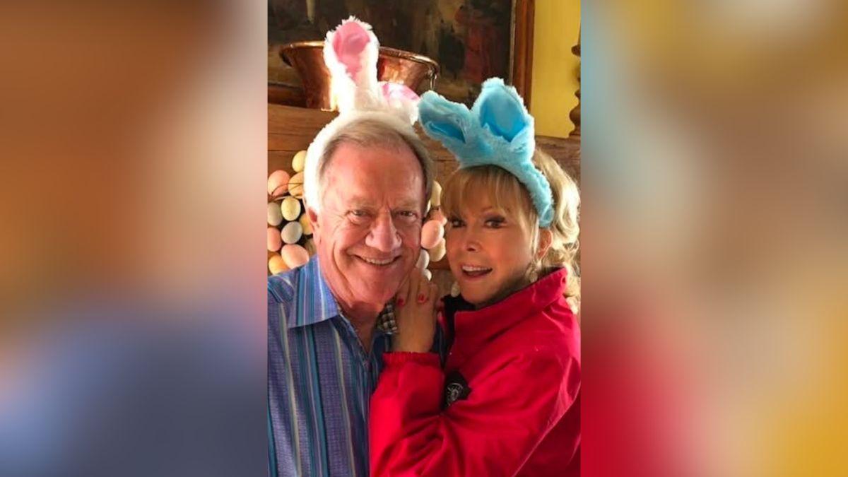Image of Barbara Eden celebrated Easter with her husband.