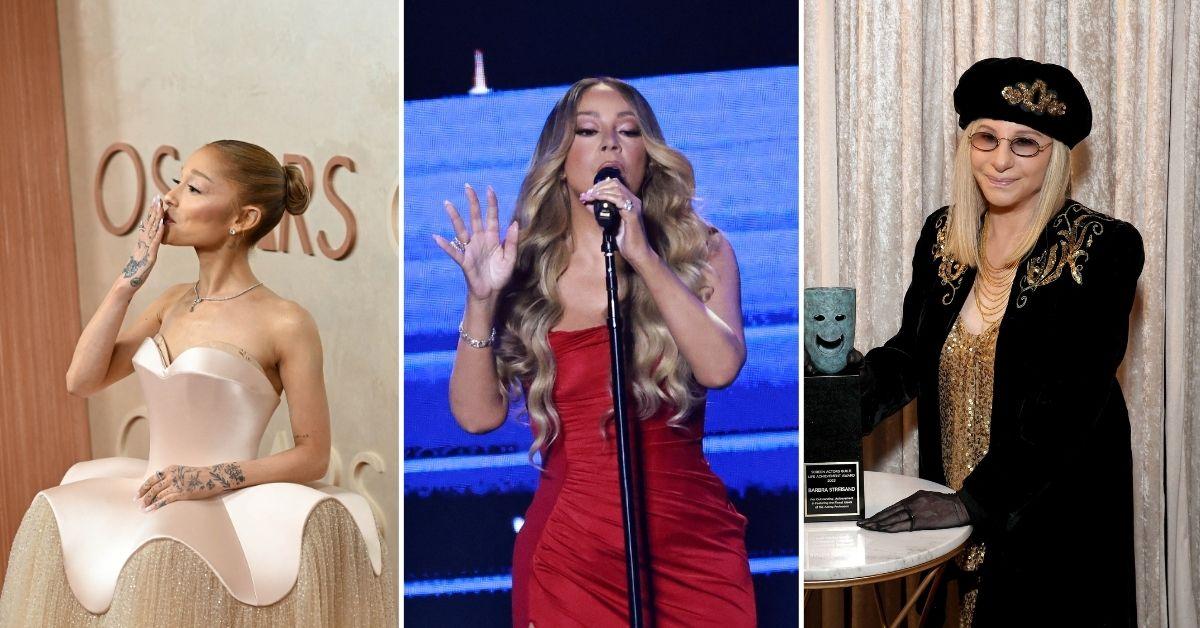 Composite Photos Of Ariana Grande, Mariah Carey and Barbra Streisand