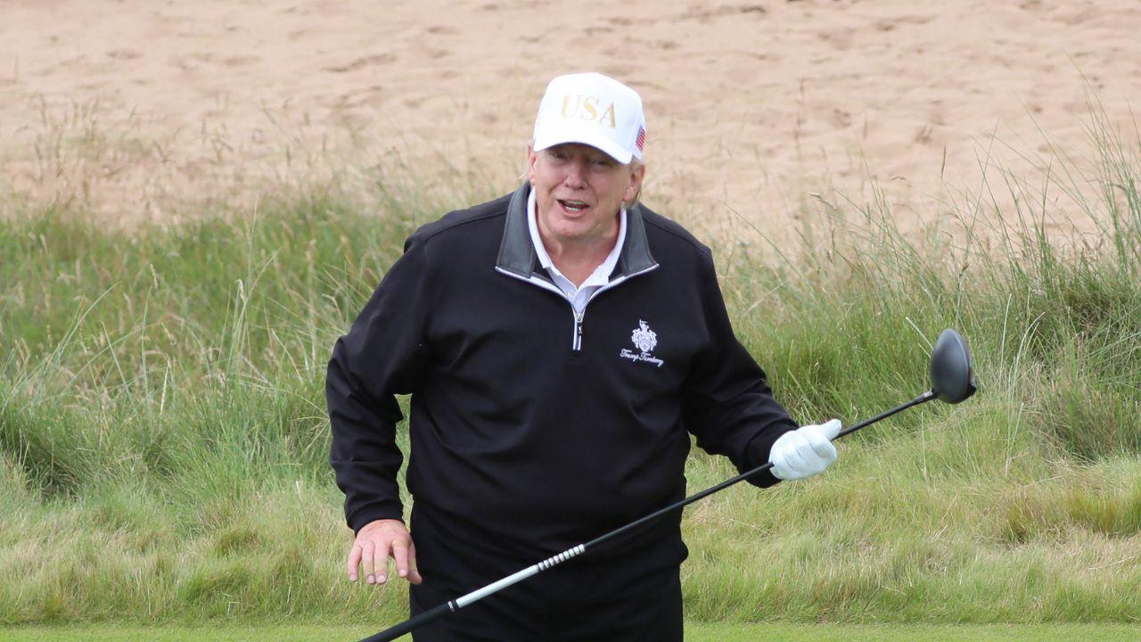 Image of Golf gave Donald Trump a relaxed setting to interact with professional athletes.