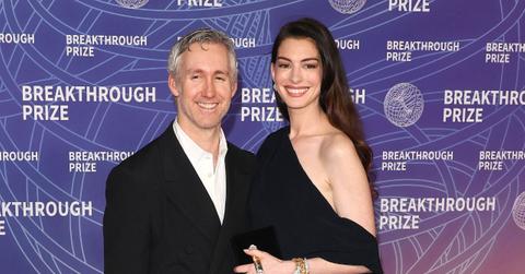 Photo of Anne Hathaway and Adam Shulman.
