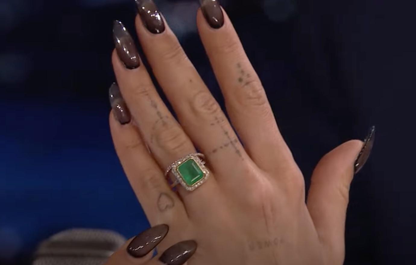 rita ora debuts emerald wedding ring taika waititi