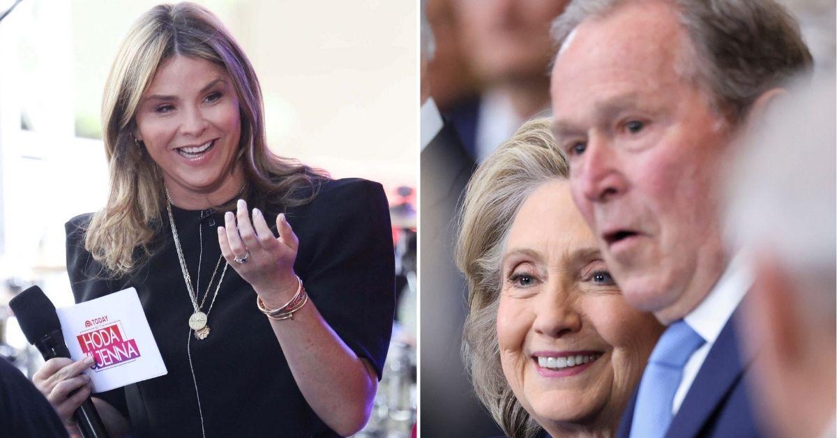 Composite photo of Jenna Bush-Hager and George W. Bush