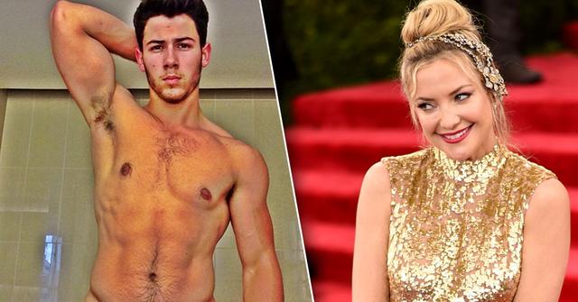 Nick jonas shirtless dating kate hudson cougar pp