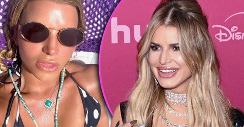 Image of Jessica Simpson wowed in a mini polka dot bikini on her 46th birthday.