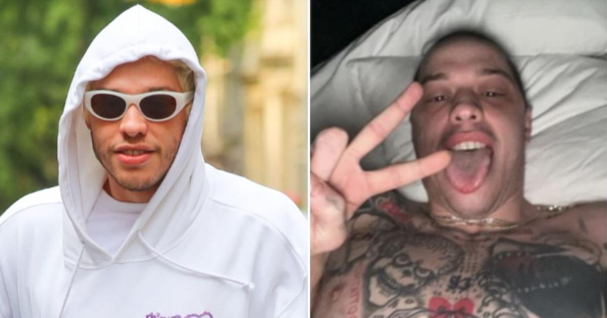 Pete Davidson Seems to Have Tattoo Initials of Ye and Kims Kids  XXL