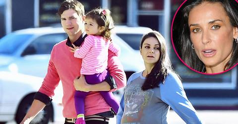 Ashton kutcher divorce demi moore baby with mila kunis h