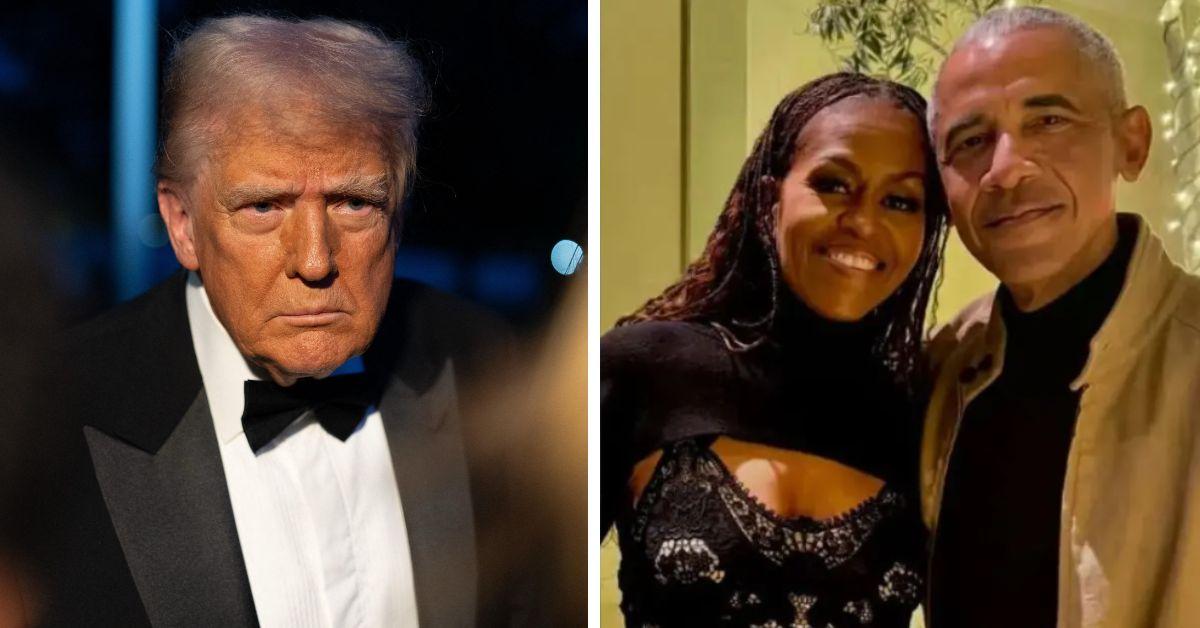 image of Donald Trump shared a meme showing Barack and Michelle Obama as apes.