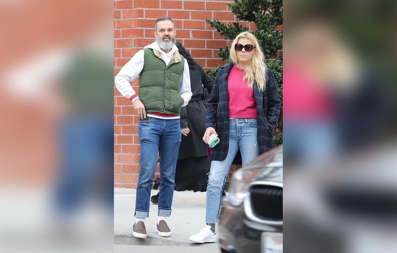 *EXCLUSIVE* Busy Philipps steps out with her husband a day after getting sunburned eyes from a photoshoot